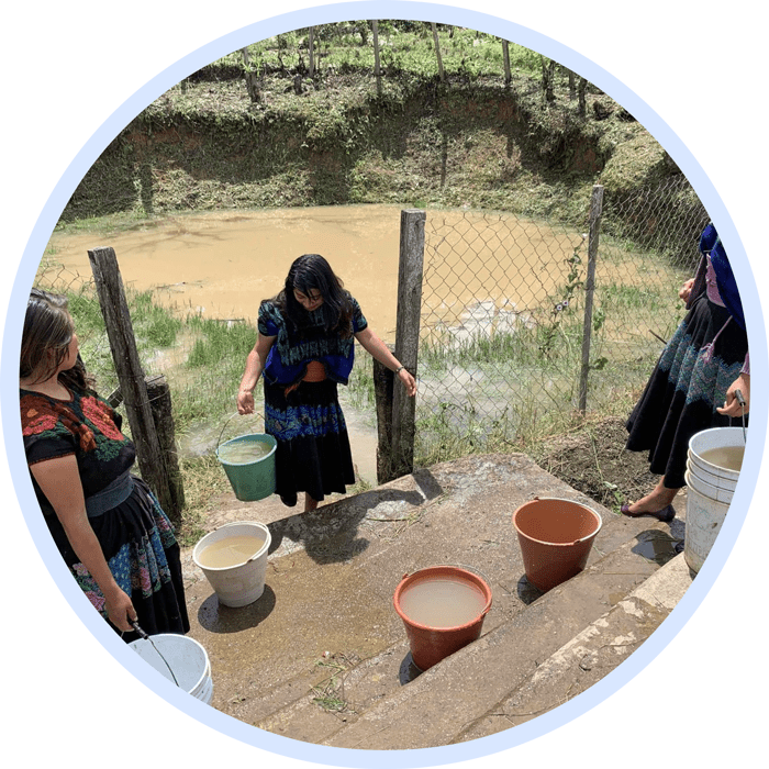 Mujeres con agua insalubre